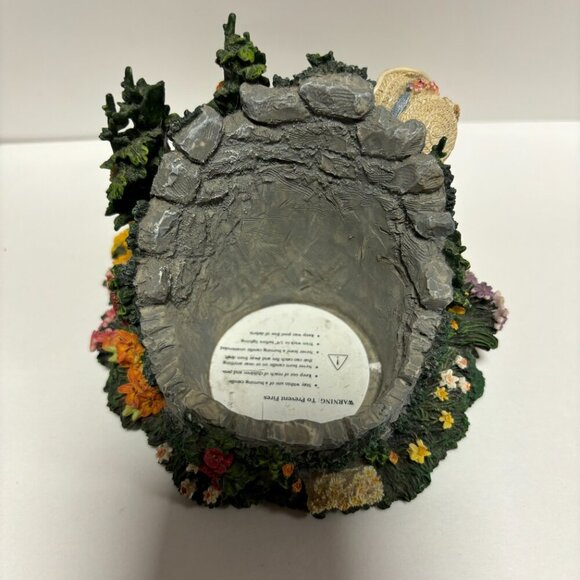 Boyds Bears Bear stone Elizabeth Bearsley Floral Garden Votive Candle 27770 - Picture 10 of 16